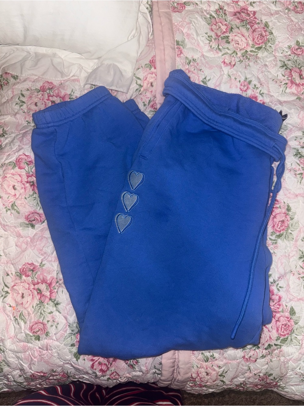 Roller Rabbit Royal Blue Heart-Accent Joggers